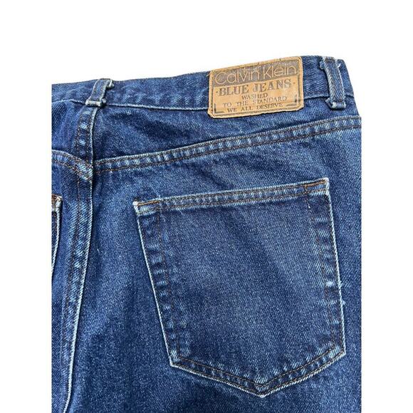Vintage 90s Calvin Klein Sport Women's Blue Mom Jeans - Dark Washed Hi Rise - 14 - Picture 5 of 11